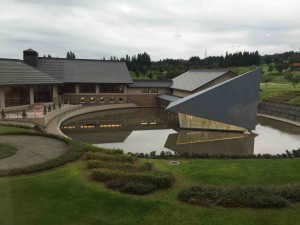 その後ろのカーテンを開けるとこんな感じの景色