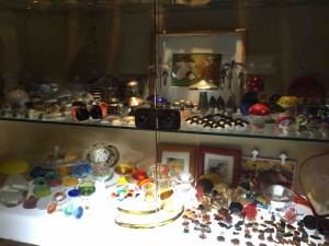 入るとすぐに圧巻のきのこコレクション