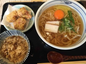 ランチAセット８５０円にたこ天を追加