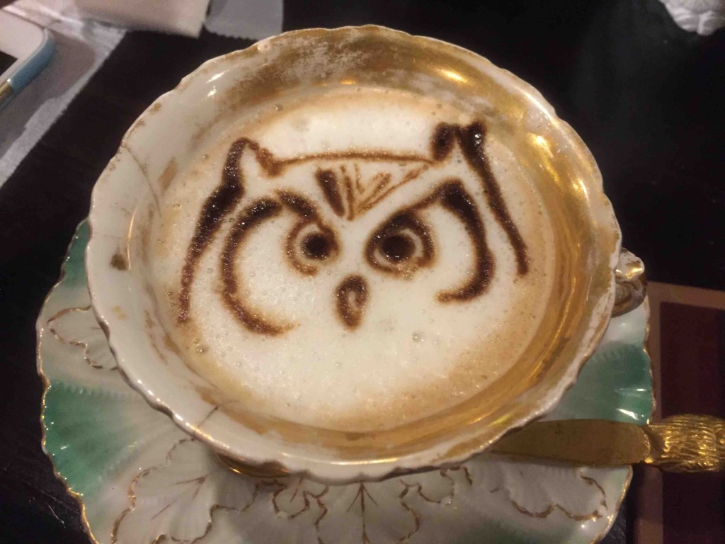 ラテアートもふくろう！