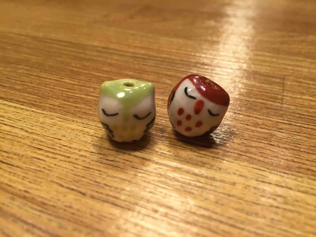 ふくろうのビーズをいただきました☆