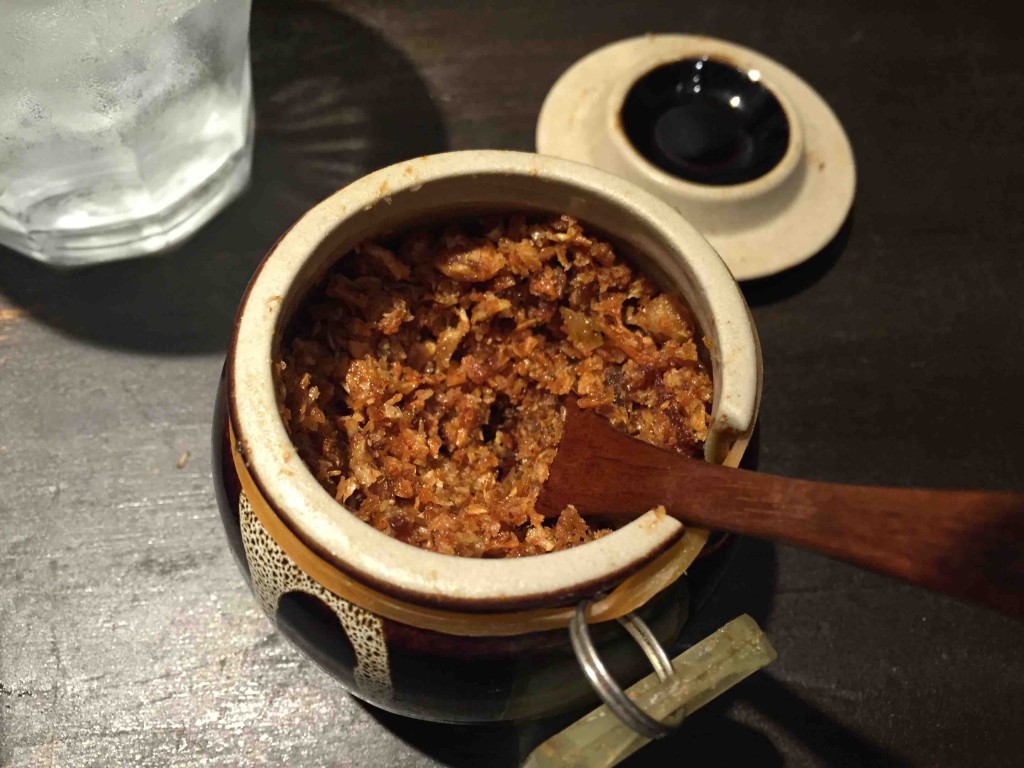 特製調味料「味に飽きたらどうぞ」