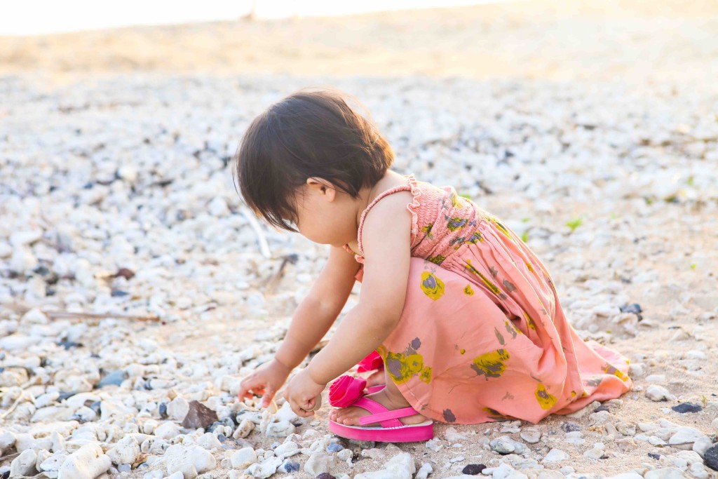 途中から、石ころを拾って自分だけの世界へ。