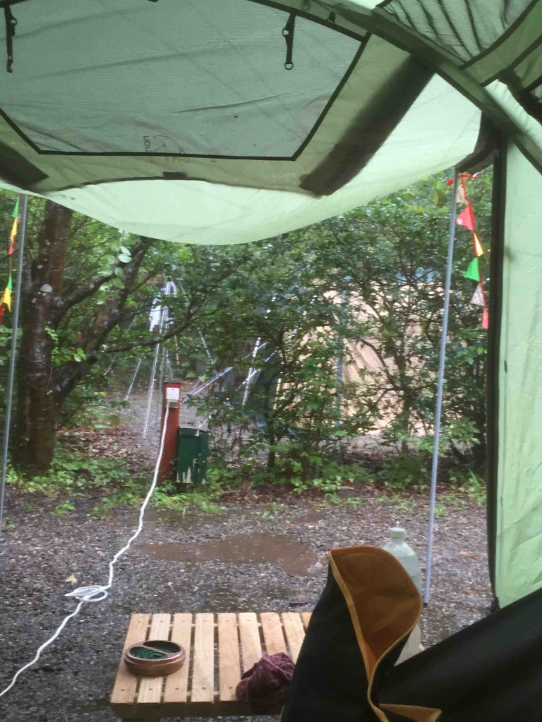 雨の洗礼・・・