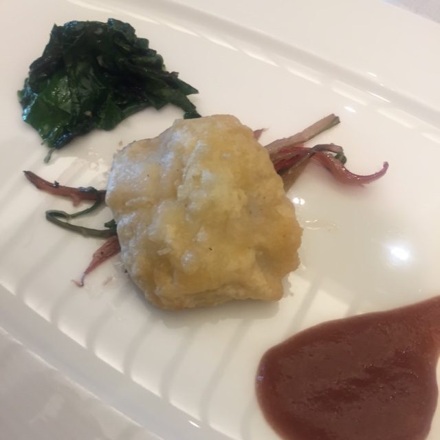 鱧のフリット　ピエトラとルバーブ